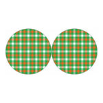 Irish Checkered St. Patrick's Day Print Car Coasters