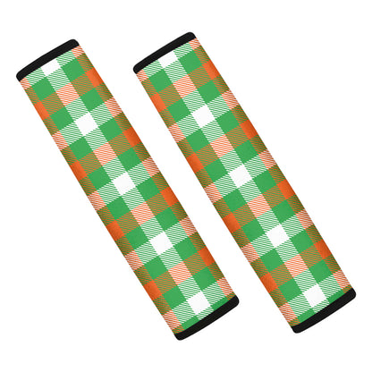 Irish Checkered St. Patrick's Day Print Car Seat Belt Covers