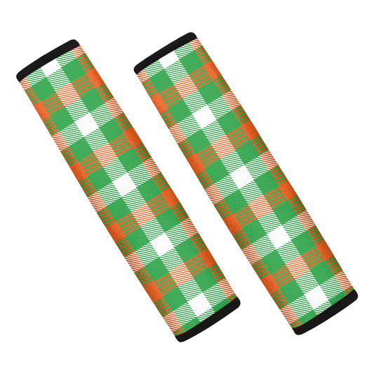 Irish Checkered St. Patrick's Day Print Car Seat Belt Covers