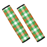 Irish Checkered St. Patrick's Day Print Car Seat Belt Covers