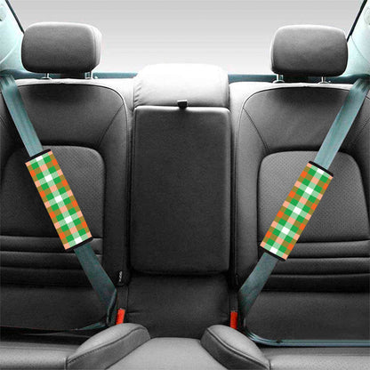 Irish Checkered St. Patrick's Day Print Car Seat Belt Covers