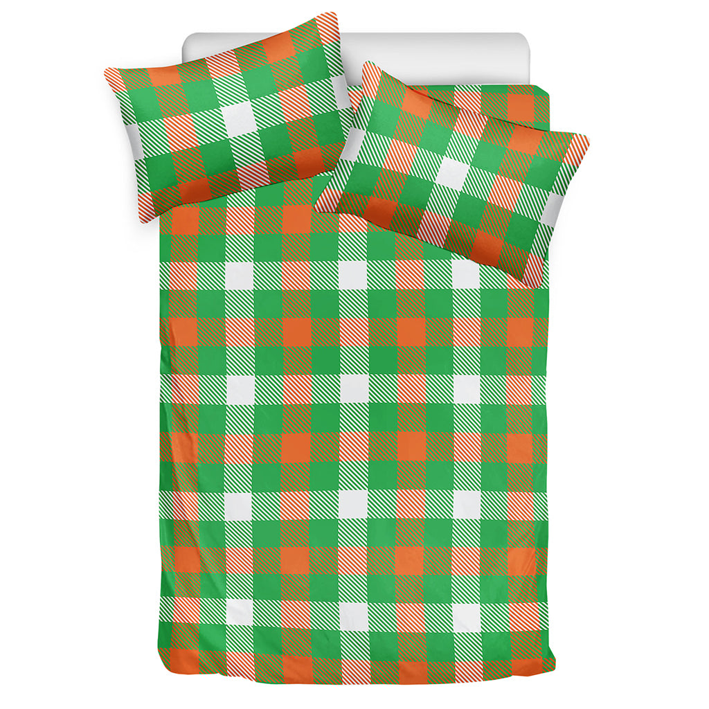 Irish Checkered St. Patrick's Day Print Duvet Cover Bedding Set