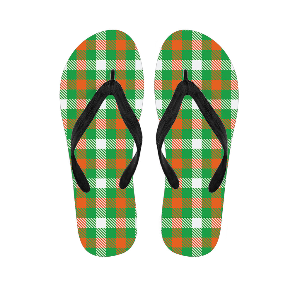 Irish Checkered St. Patrick's Day Print Flip Flops