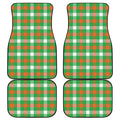 Irish Checkered St. Patrick's Day Print Front and Back Car Floor Mats