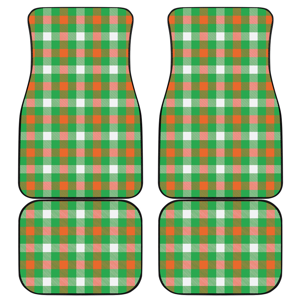 Irish Checkered St. Patrick's Day Print Front and Back Car Floor Mats