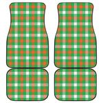 Irish Checkered St. Patrick's Day Print Front and Back Car Floor Mats