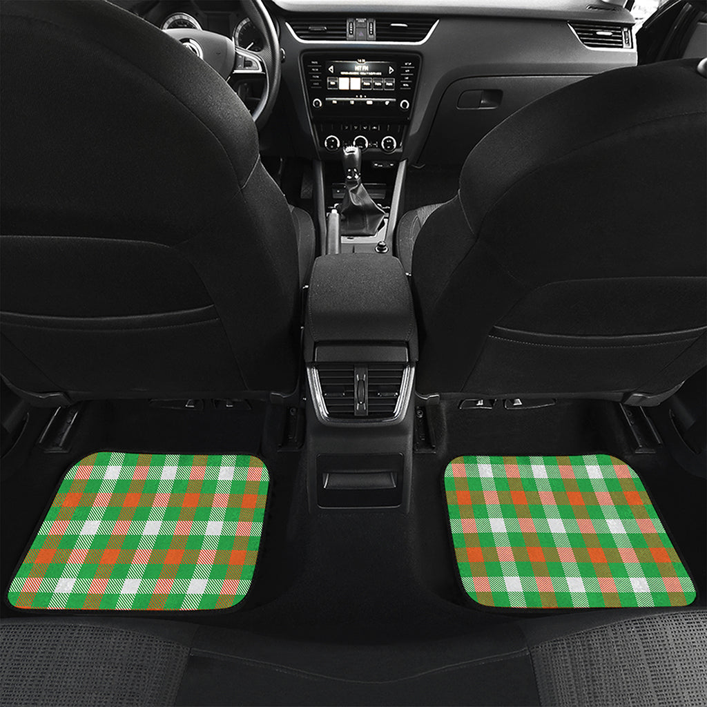 Irish Checkered St. Patrick's Day Print Front and Back Car Floor Mats