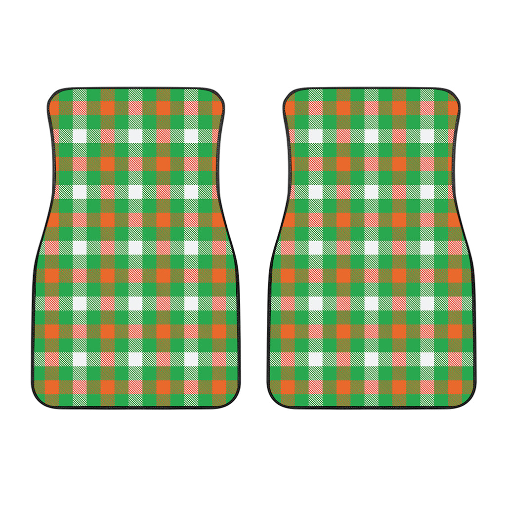 Irish Checkered St. Patrick's Day Print Front Car Floor Mats