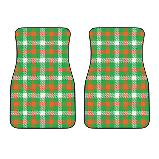 Irish Checkered St. Patrick's Day Print Front Car Floor Mats
