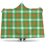 Irish Checkered St. Patrick's Day Print Hooded Blanket