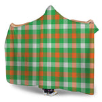 Irish Checkered St. Patrick's Day Print Hooded Blanket