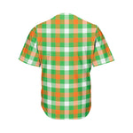 Irish Checkered St. Patrick's Day Print Men's Baseball Jersey