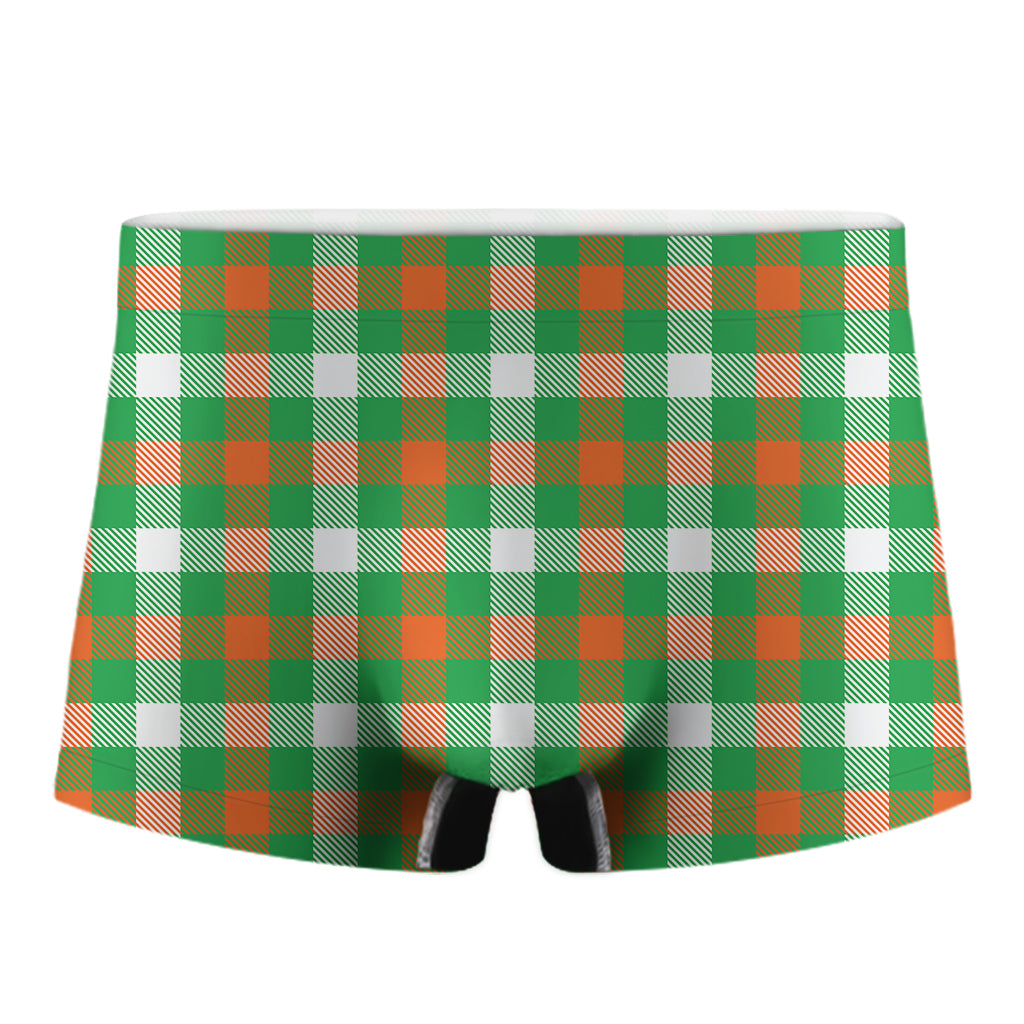 Irish Checkered St. Patrick's Day Print Men's Boxer Briefs