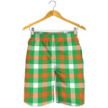 Irish Checkered St. Patrick's Day Print Men's Shorts