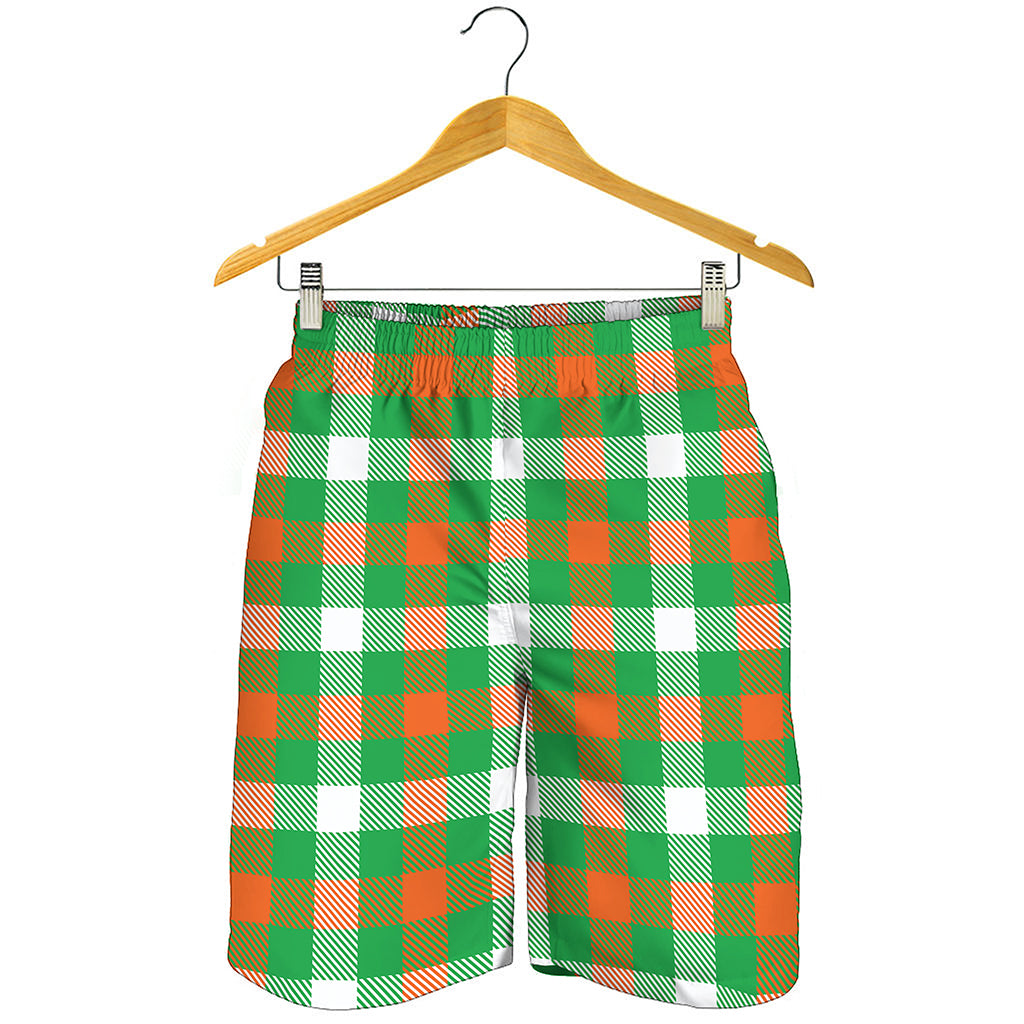 Irish Checkered St. Patrick's Day Print Men's Shorts