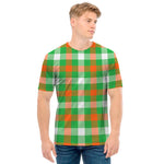 Irish Checkered St. Patrick's Day Print Men's T-Shirt