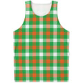 Irish Checkered St. Patrick's Day Print Men's Tank Top