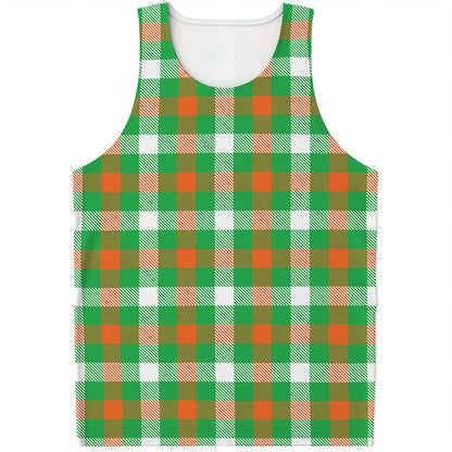 Irish Checkered St. Patrick's Day Print Men's Tank Top