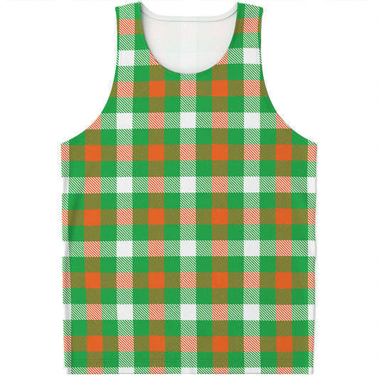 Irish Checkered St. Patrick's Day Print Men's Tank Top
