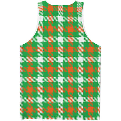 Irish Checkered St. Patrick's Day Print Men's Tank Top
