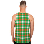 Irish Checkered St. Patrick's Day Print Men's Tank Top