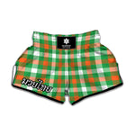 Irish Checkered St. Patrick's Day Print Muay Thai Boxing Shorts