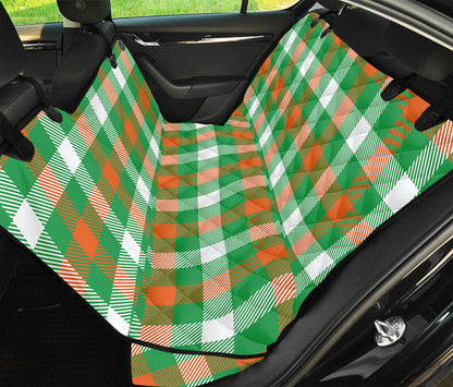 Irish Checkered St. Patrick's Day Print Pet Car Back Seat Cover