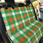 Irish Checkered St. Patrick's Day Print Pet Car Back Seat Cover