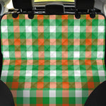 Irish Checkered St. Patrick's Day Print Pet Car Back Seat Cover