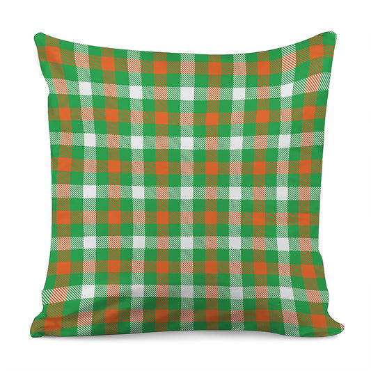 Irish Checkered St. Patrick's Day Print Pillow Cover