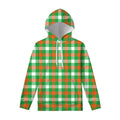 Irish Checkered St. Patrick's Day Print Pullover Hoodie