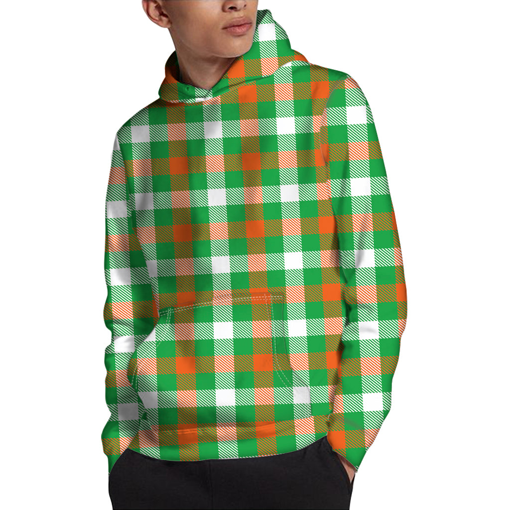 Irish Checkered St. Patrick's Day Print Pullover Hoodie