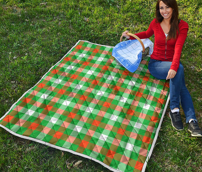 Irish Checkered St. Patrick's Day Print Quilt