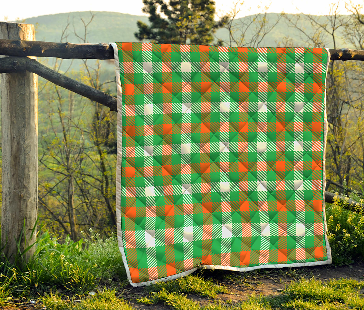 Irish Checkered St. Patrick's Day Print Quilt
