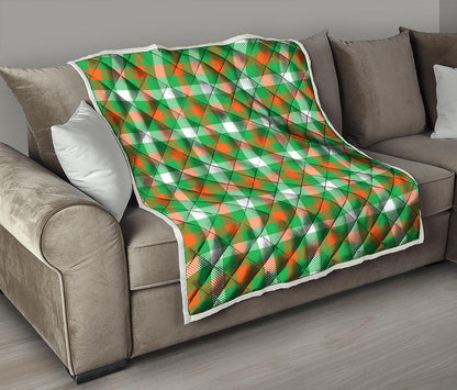 Irish Checkered St. Patrick's Day Print Quilt