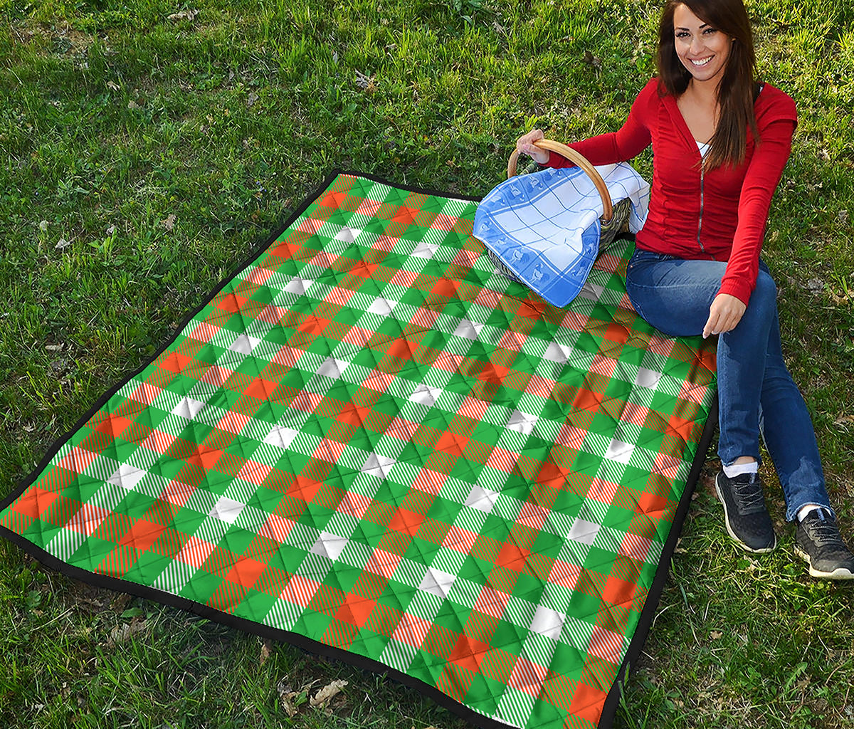 Irish Checkered St. Patrick's Day Print Quilt