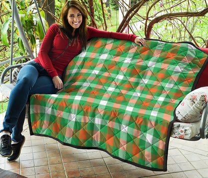 Irish Checkered St. Patrick's Day Print Quilt