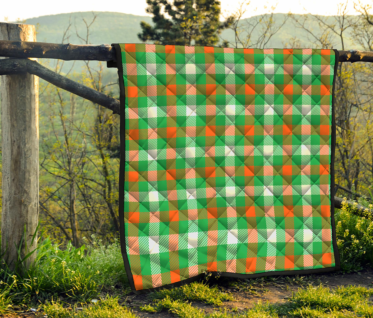 Irish Checkered St. Patrick's Day Print Quilt