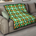 Irish Checkered St. Patrick's Day Print Quilt
