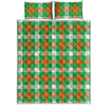 Irish Checkered St. Patrick's Day Print Quilt Bed Set