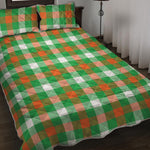 Irish Checkered St. Patrick's Day Print Quilt Bed Set