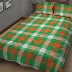 Irish Checkered St. Patrick's Day Print Quilt Bed Set