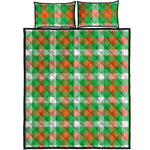 Irish Checkered St. Patrick's Day Print Quilt Bed Set