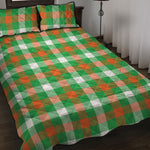 Irish Checkered St. Patrick's Day Print Quilt Bed Set