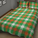 Irish Checkered St. Patrick's Day Print Quilt Bed Set