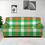 Irish Checkered St. Patrick's Day Print Sofa Cover