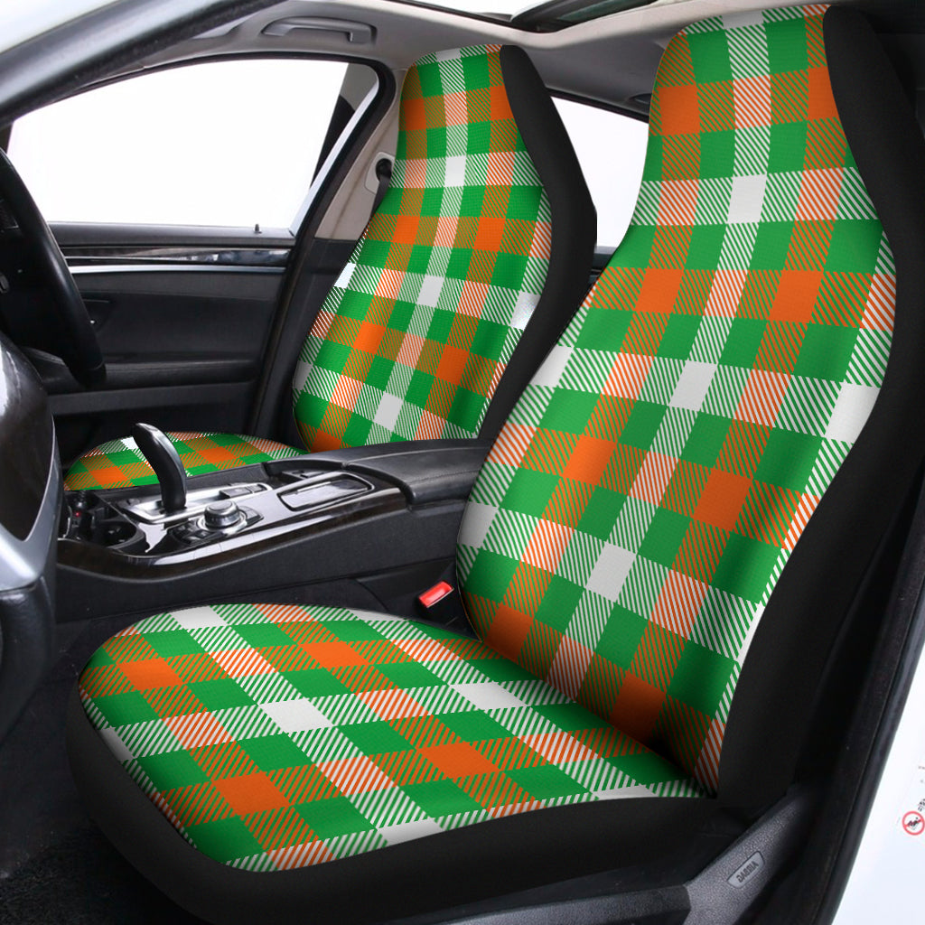 Irish Checkered St. Patrick's Day Print Universal Fit Car Seat Covers