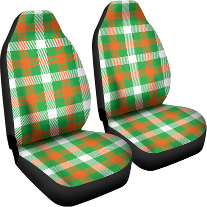 Irish Checkered St. Patrick's Day Print Universal Fit Car Seat Covers