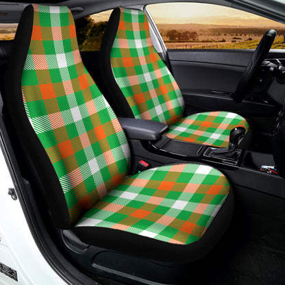 Irish Checkered St. Patrick's Day Print Universal Fit Car Seat Covers