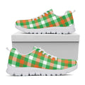 Irish Checkered St. Patrick's Day Print White Running Shoes